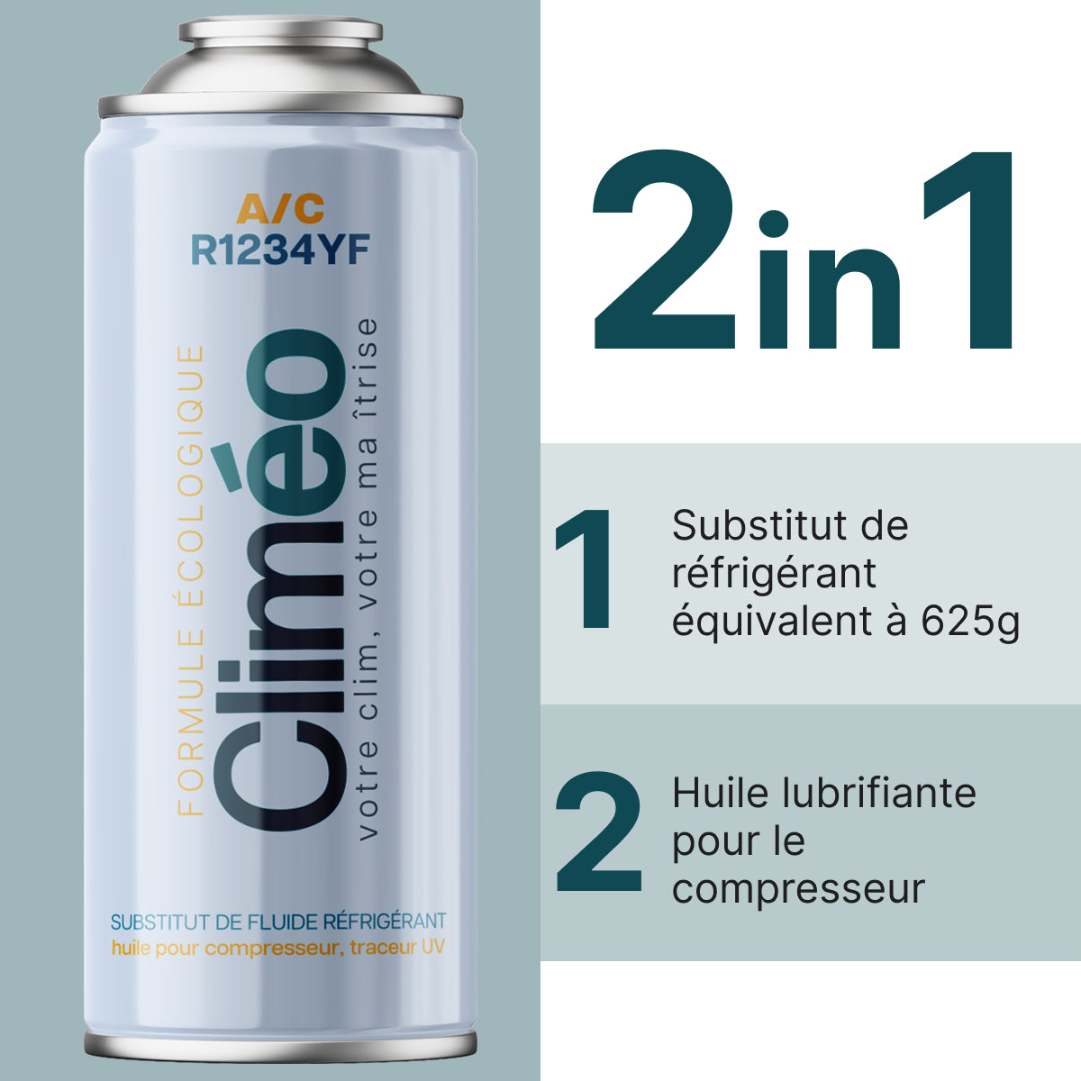 Climéo 2-en-1 avec gaz pour climatisation (A/C) (Kit) - R1234yf