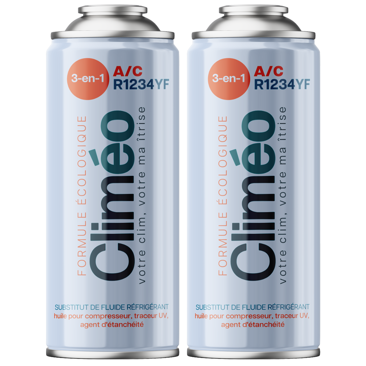 Climéo 3-en-1 avec gaz pour climatisation (A/C) - Lot de 2 - R1234yf
