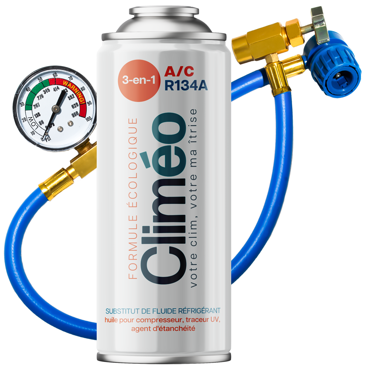 Climéo 3-en-1 avec gaz pour climatisation (A/C) (Kit) R134a